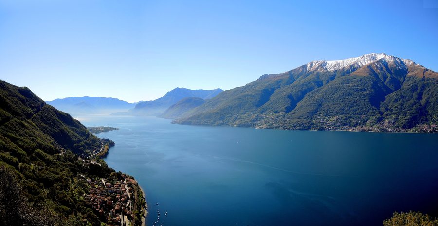 Blick auf den Comer See oberhalb von Dorio