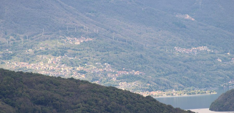 Vercana and Trezzone in the surrounding Lombardy landscape